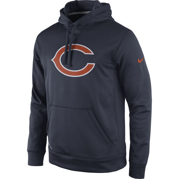 Men Chicago Bears Nike Practice Performance Pullover Hoodie Navy->chicago bears->NFL Jersey